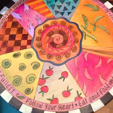 Hand Painted Table Top Whimsical Furniture Painted Table Tops Painted Table