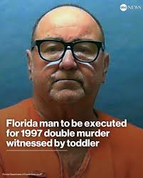 A Florida man convicted of murdering a husband and wife during a fishing  trip at a remote farm while the couple's toddler looked