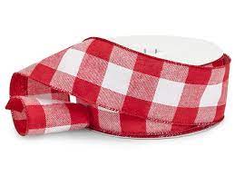 Check out our photo contest where you can enter your own designs to win a $100 craftoutlet.com gift card every week! Red And White Buffalo Plaid Wired Ribbon 2 1 2 X25 Yards Nashville Wraps