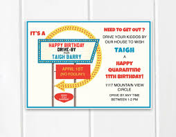 Fun Things To Do On Your Birthday During Covid Drive By Quarentine Birthday Invitations By Paper Taigh In 2020 Birthday Party Paper Girl Birthday Party Favors 7th Birthday Party For Boys