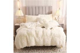 Walmart.com has been visited by 1m+ users in the past month Twin Cream White Uhamho Faux Fur Velvet Fluffy Bedding Duvet Cover Set Down Comforter Quilt Cover With Pillow Shams Ultra Soft Warm And Durable Twin Cream White Matt Blatt