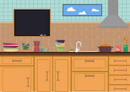 It's never fun going through a kitchen renovation, but it sure is fun planning and designing a some are available online while others must be downloaded. Kitchen Design Colored Flat Decor Free Vector In Adobe Illustrator Ai Ai Format Encapsulated Postscript Eps Eps Format Format For Free Download 1 58mb