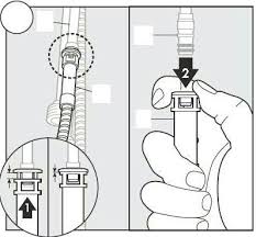 remove kitchen faucet hose adapters