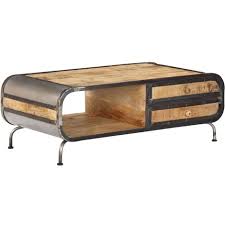 Stehleuchte plow mit 2 spots, schwarz/holz dunkel. Couchtisch 100 X 50 X 35 Cm Mango Massivholz