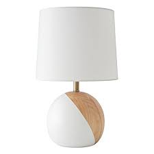 Split Circle Table Lamp The Land Of Nod Table Lamp Wood Lamp Table Lamp