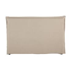 Il vano contenitore integrato, comodo da raggiungere, è pratico per tenere a portata di mano la biancheria da letto, il pigiama e il libro. Fodera Di Testata Da Letto Beige In Lino Slavato Naturale 180 Cm Morphee Maisons Du Monde