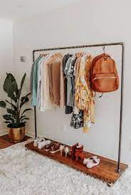 Clothes Rack Aesthetic 57 Trendy Ideas Clothing Rack Bedroom Diy Apartment Decor Apartment Closet Organization