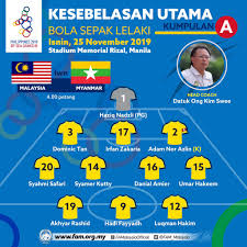 Sukan sea 2019 updated their profile picture. Fa Malaysia Ø¹Ù„Ù‰ ØªÙˆÙŠØªØ± Sukan Sea 2019 Perlawanan 1 Isnin 25 November 2019 Kesebelasan Utama Malaysia Lwn Myanmar Stadium Memorial Rizal Manila Filipina 4 00 Petang Waktu Tempatan Amp Malaysia Fam Harimaumalaya