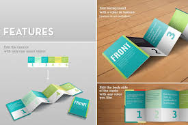 Download Z Card Mock Up 6 Panels C Fold Postcard Mockup Print Templates Fold PSD Mockup Templates