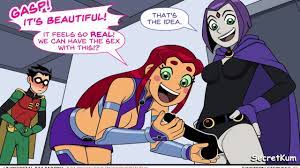 Teen Titans Emotobat Sickness Pt. 4 - Robins Threesome with Ravin and  Starfire - DP Anal Creampie - Pornhub.com