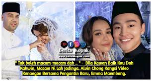 Pelakon emma maembong, 27, akhirnya sah menjadi suri kepada juruterbang, muhammad shazli azhar, 32, pada jam 11.58 pagi tadi. Tak Boleh Macam Macam Dah Berita Kopak