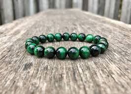 Green Tigers Eye Bracelet Handmade Grade Aaa 8mm Green Etsy In 2020 Green Tiger Eye Bracelet Bracelets For Men Tiger Eye Bracelet