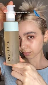 The current 5 step skincare routine I’m obsessed with 😩🩵 @indie_lee , 1)  Brightening Cleanser, 2) COQ-10 Toner, 3) i-waken eye serum, 4) Squalane  face oil, 5) Daily SPF 50 + Primer , The finest ...