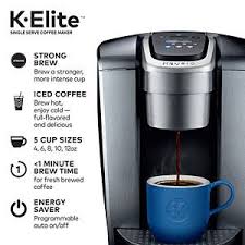 Keurig K Elite Single Serve K Cup Pod Coffee Maker Iced Coffee Capability In 2020 Pod Coffee Makers Keurig Single Serve Coffee Makers