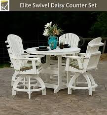 Berlin Gardens Elite Swivel Daisy Counter Set Counter Set Poly Furniture Outdoor Furniture Sets