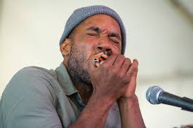 Sherman Holmes and Cora Armstrong with Reverend Almeta Ingram-Miller,  Andrew Alli, Jared Pool, and Jacob Eller — Richmond Folk Festival