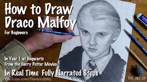 Want to discover art related to dracomalfoy? How To Draw Draco Malfoy S Portrait From Harry Potter In Year 1 At Hogwarts For Beginners Youtube