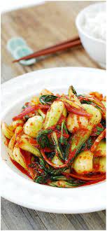 Baby Bok Choy Kimchi Salad Geotjeori Recipe Korean Side Dishes Kimchi Recipe Korean Dishes