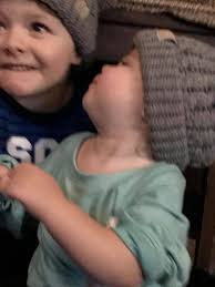 Friends enjoying a donut and coffee in our Today mugs in Ozark MO. Left to  right Patty Rios, Suzi Agee and the wonderful artist who painted the  windows at the bakery, Sherri