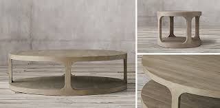 Graydon shagreen coffee table restoration hardware fog/brass 55 x 33 x 15. Martens Round Coffee Table Collection Rh