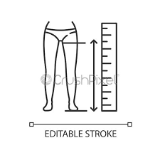 Find the perfect the human body stock illustrations from getty images. Inside Leg Length Pixel Perfect Linear Icon Thin Line Customizable Stock Vector Crushpixel