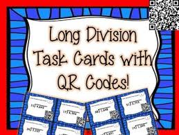 Freebie Long Division Task Cards With Qr Codes 2 Digit Divisors Division Task Cards Long Division Task Cards
