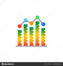 Bar Graph Column Chart Icon Vector Filled Flat Sign Solid
