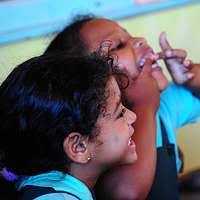 Philippine girls from the Concepcion Elementary School