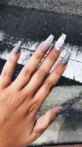 Acrylic nails (don't have to have them, you can just paint your nails a cute. Vsco Maddymagee Nails Manicure Silver Rings