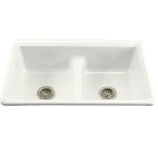 Free shipping on orders over $50. Kohler Deerfield Cast Iron Undermount Kitchen Sink With Smart Divide 5838