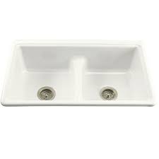 Because there are many different styles and shapes for kitchen sinks on the market, the manufacturer of your countertop will ask you what type of sink. Kohler Deerfield Cast Iron Undermount Kitchen Sink With Smart Divide 5838