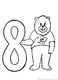 Each printable highlights a word that starts. Bear Number8 Coloring Page For Kids Free Numbers Printable Coloring Pages Online For Kids Coloringpages101 Com Coloring Pages For Kids