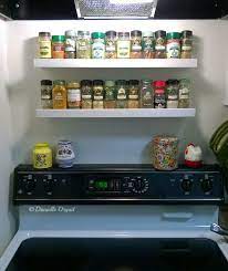 It's about 3 feet above the stovetop and its the most convenient place to keep my spices. Two Ribba 21 Picture Ledges From Ikea Make The Perfect Over The Stove Spice Racks Diy Kitchen Remodel Kitchen Shelves Organization Ikea Kitchen Remodel