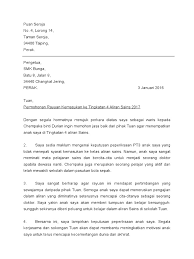 Sebaiknya tulis surat rayuan dalam bentuk atau format surat kiriman rasmi. Contoh Surat Rayuan Pdf