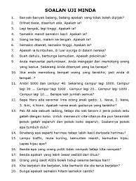 Soalan kuiz tahap i & ii. Soalan Uji Minda