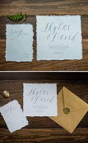 Deckle Edge Wedding Invitations By Penn Paperie Torn Edges On Cotton Paper Create An Org Wedding Invitations Romantic Invitations Luxury Wedding Invitations