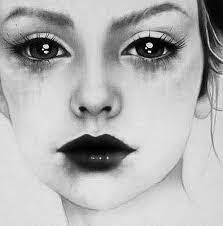 Now let's start with the face itself. Drawing Simple Sad Girl Face Drawing