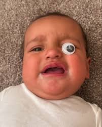 7 months Our sweet Eli guy brings sooo much joy to our fam! He is *almost*  always smiling and giggling! He adores his sister and lights up whenever  she's around. I love