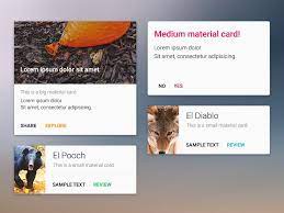 Learn more about the props and the css customization points. Material Card Design à¸­à¸­à¸à¹à¸šà¸šà¹€à¸§ à¸š