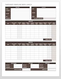 There is also room at the end of the template to add instructions or notes. 17 Free Timesheet And Time Card Templates Smartsheet