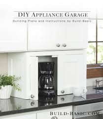 An appliance garage cabinet can be any space that tucks countertop appliances—think microwaves, toasters, coffeemakers, and the like—out of sight. Build A Diy Appliance Garage Build Basic