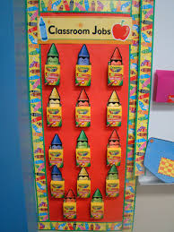Classroom Jobs Using Crayola Boxes Crayon Themed Classroom Prek Classroom Classroom Jobs
