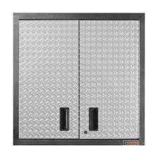 Custom garage cabinets provo homeowners love. Gladiator Premier Series Pre Assembled 30 In H X 30 In W X 12 In D Steel 2 Door Garage Wall Cabinet In Silver Tread Gawg302drg The Home Depot