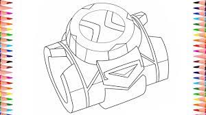 Ben 10 watch coloring pages. Ben 10 Coloring Pages Reboot New Omnitrix Digital Art Omnitrix Wristwatch Coloring Youtube