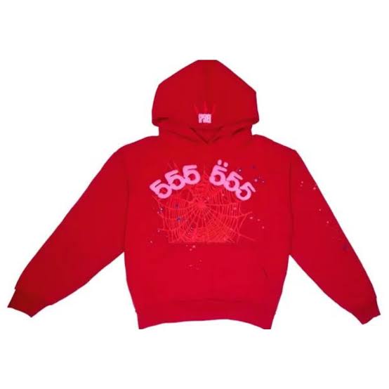 Sp5der Worldwide Red Angel Number 555 Hoodie Red | SpiderHoodie.org