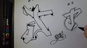 How To Draw Graffiti Letter "J" On Paper - Youtube