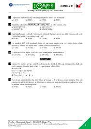 Pe aia de română nu o găsesc. Subiecte MatematicÄƒ Comper 2019 AnunÅ£ Important Pentru Elevi PÄƒrinÅ£i Si Profesori Bareme Comper MatematicÄƒ Etapa I