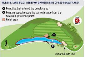 They will be able to give relief from areas that present similar obstacles to existing water hazards and cause difficulties with finding and playing a ball. Penalty Areas