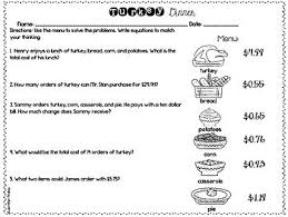 Use this worksheet to help your students understand the place value behind decimal multiplication. Fall And Thanksgiving Math Printables 5th Grade Thanksgiving Math