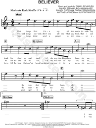 Imagine Dragons Believer Sheet Music For Beginners In A Minor Download Print Piano Sheet Music Free Saxophone Sheet Music Clarinet Sheet Music Download lagu imagine dragon believe secara gratis di metrolagu.